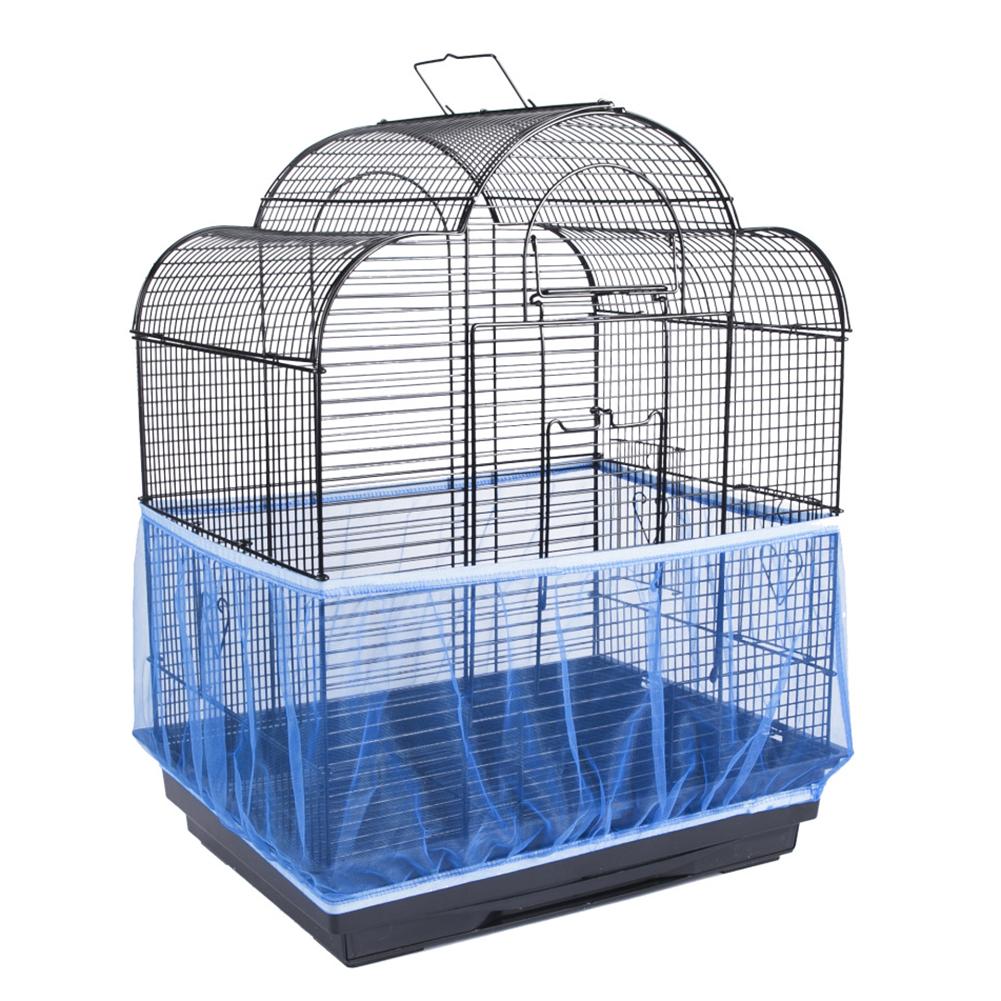 Nylon Mesh Receptor Seed Bird Parrot Cover Soft Easy Cleaning Nylon Airy Fabric Mesh Bird Cage Cover Catcher Bird Supplies