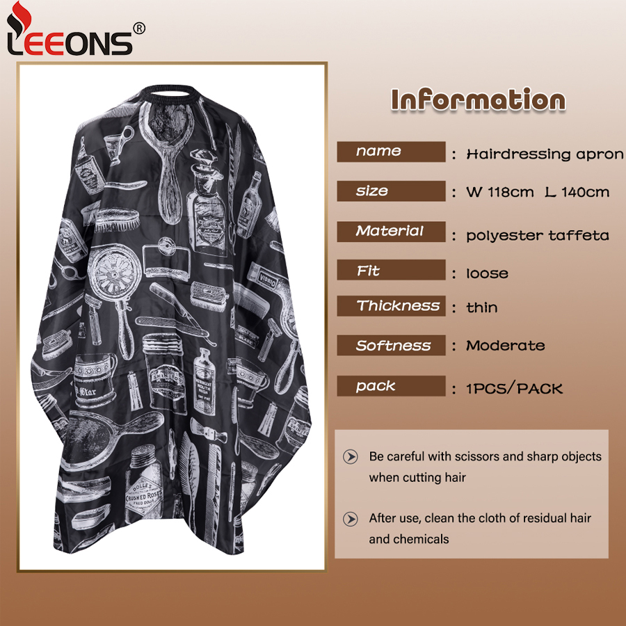 Hair Salon Capes With Adjustable Neckline Waterproof Hairdressing Styling Hair Cutting Nylon Cape For Barber Hairdressers