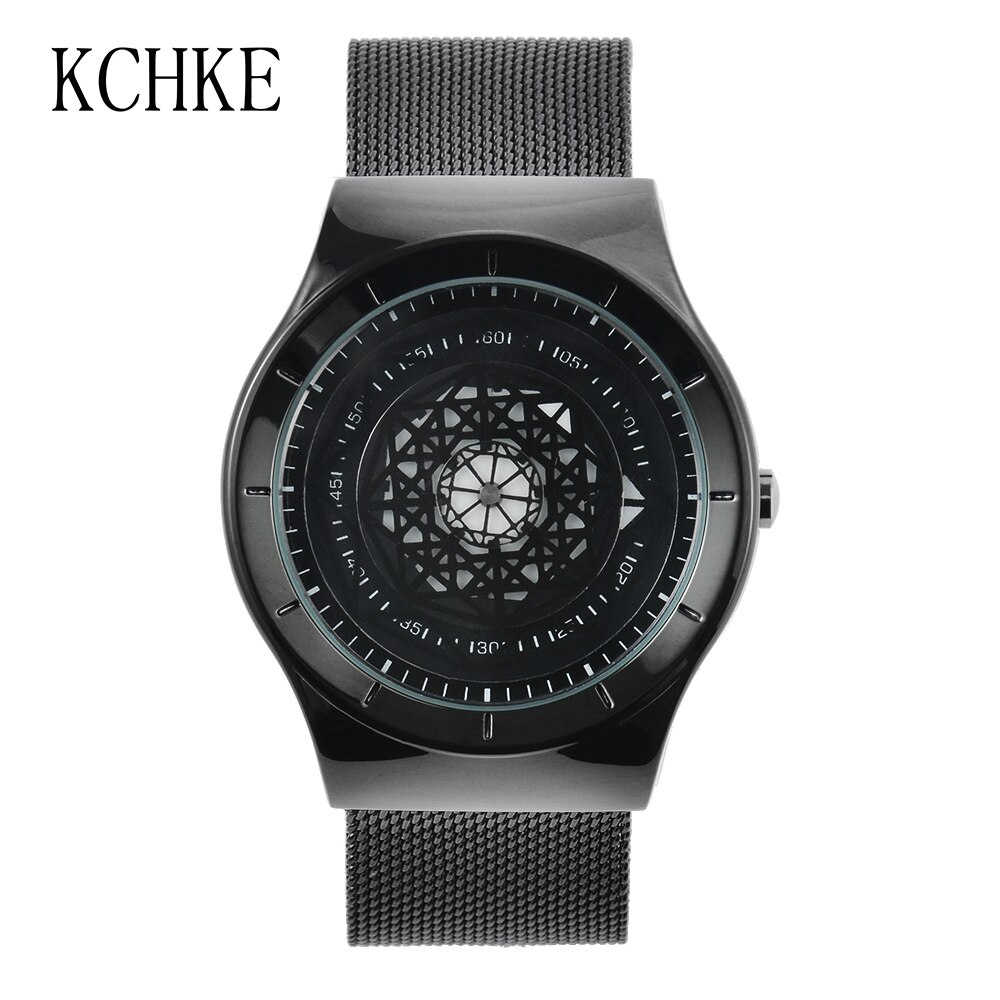 Heren Horloge Mannen Mode Slanke Horloge Eenvoudige Mannen Business Roestvrijstalen Gaas Quartz Horloge Relogio masculino: Mesh belt black