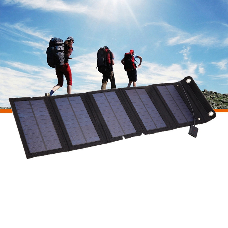15W 5V Solar Panel Foldable Portable Waterproof Power Backup USB Interface for Outdoor Camping Travel