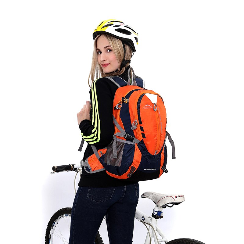 Nylon utomhusväskor 25l cykelryggsäckar män kvinnor vandring camping promenader sportryggsäck 441#