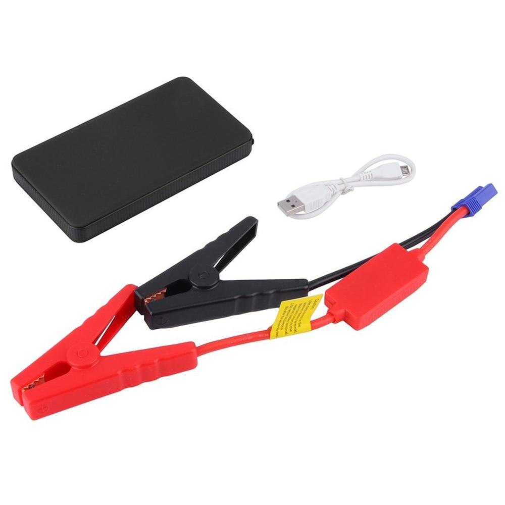 12V 20000 Mah Start Charger Mini Draagbare Multifunctionele Auto Jump Starter Power Booster Batterij Oplader Emergency Start Oplader: Black