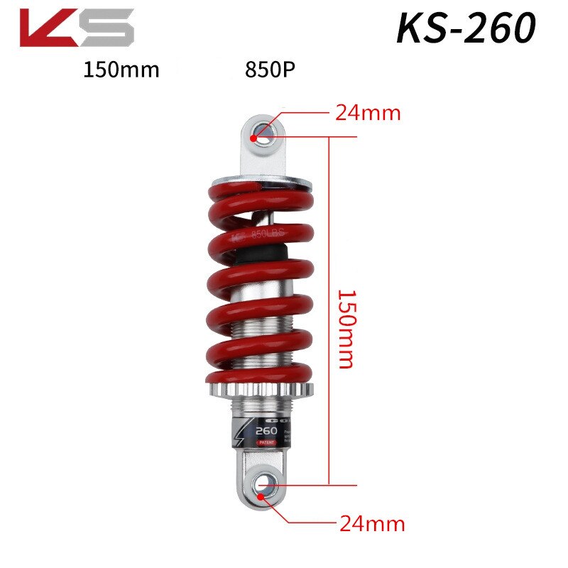 120-190mm KS amortisseur VTT pliant vélo Scooter électrique ressort amortisseur amortisseurs arrière