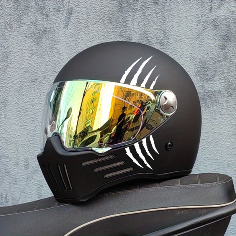 Pegatinas para casco de motocicleta, calcomanías creativas de vinilo con arañazos de garra de monstruo, impermeables, bricolaje, tanque de combustible de motocicleta, decoración corporal para Scooter
