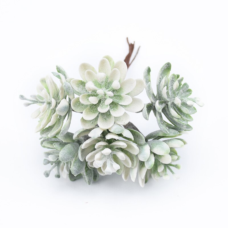 6 stk kunstige planter plastblomst til fest jul hjemmedekorasjon tilbehør scrapbooking gjør-det-selv-godteriboks: 2