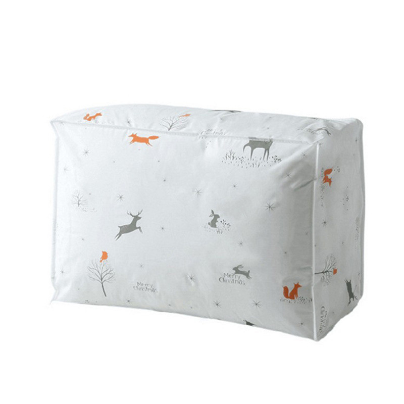 Sac de rangement pour couette couverture voyage | Sac de rangement sous-lit boîte de tissu maison couette oreiller couverture, organisateur de bagages, sac de tri étanche: Fawn / L