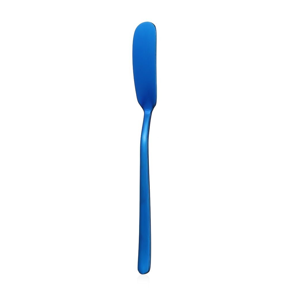 Polishing Butter Knife Stainless Steel Creativity Tableware Decorating Knife Jam Knife Spatula: Blue