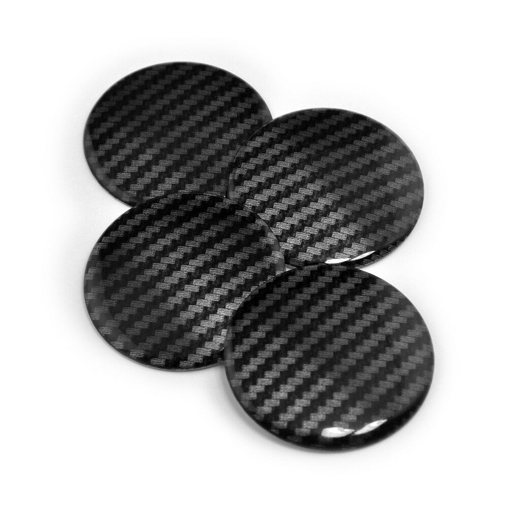 Emblem hub center cap sæt kit 50mm carbon fiber stripe car wheel cover