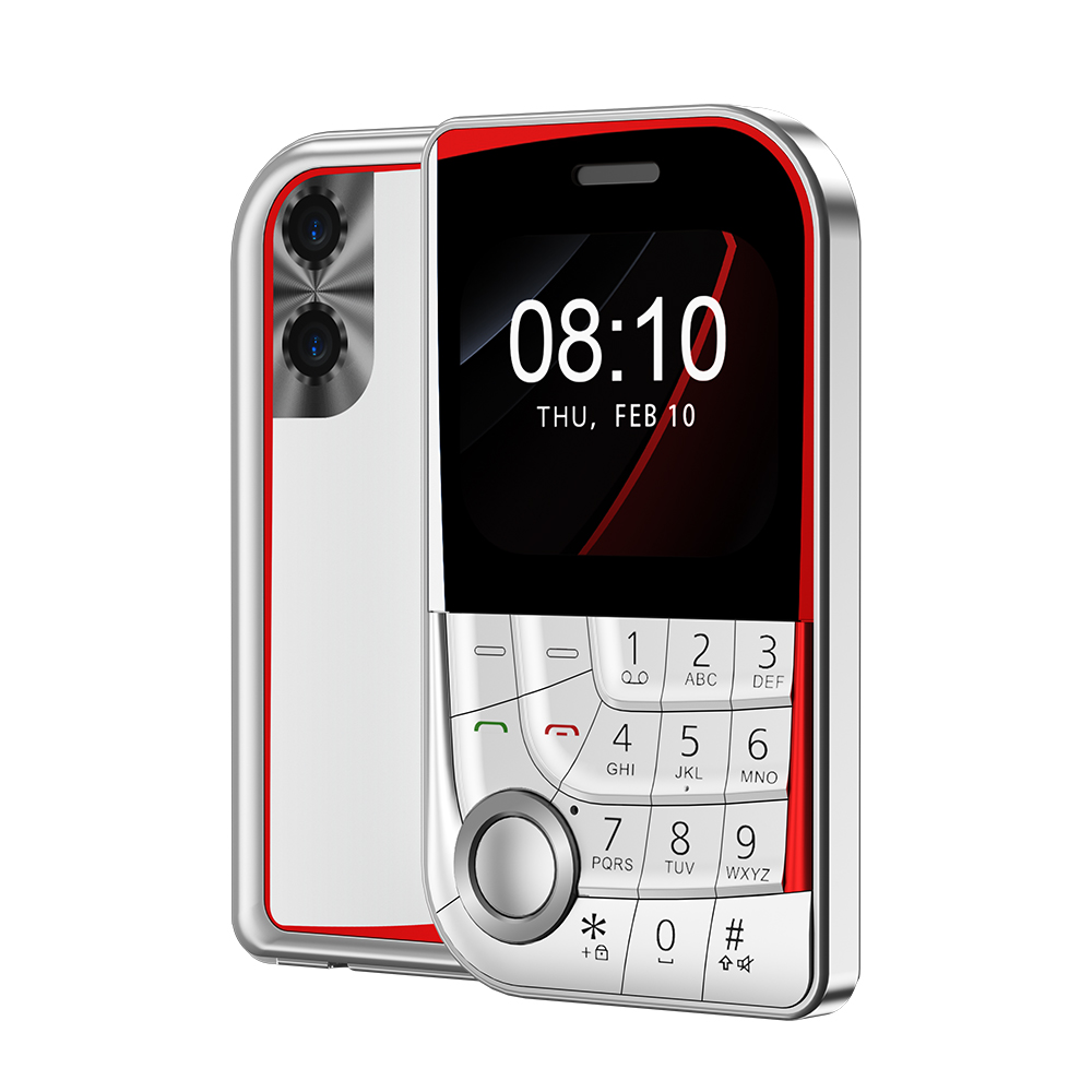 Tarjeta de teléfono SERVO V10, pantalla de 2,01 ", 2G, GSM, Dual SIM, en espera, MP3/MP4, velocidad de voz mágica, botón de antorcha, teléfonos móviles pequeños: BLANCO