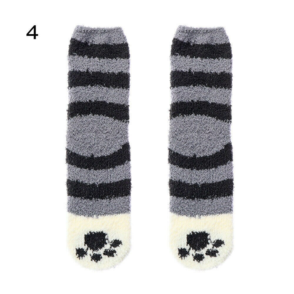 Socks Ladies Socks~ Cat Paw Soft Warm Bed Women 1 Thickening: 4