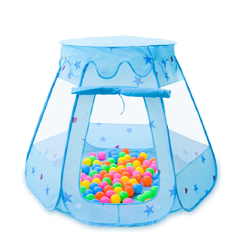 Agnicy Kinderen Star Tent Spel Huis Grote Opvouwbare Kerst Baby Speelgoed 115Cm Kids Tent Game Speelgoed Zonder Bal: Blauw