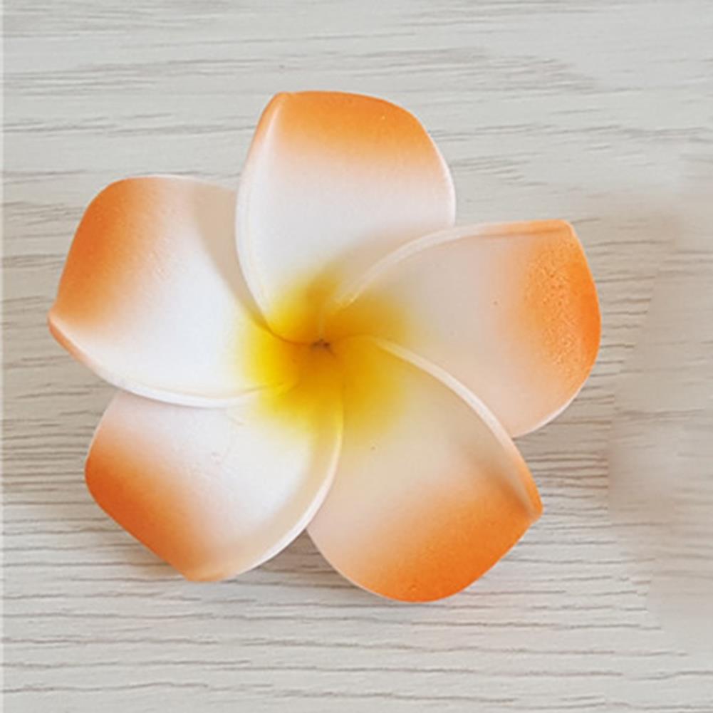 Hawaii plumeria blomma hårspännen för kvinnor flickor blommiga hårnålar för sommar strand bröllopsfest håraccessoarer: Orange