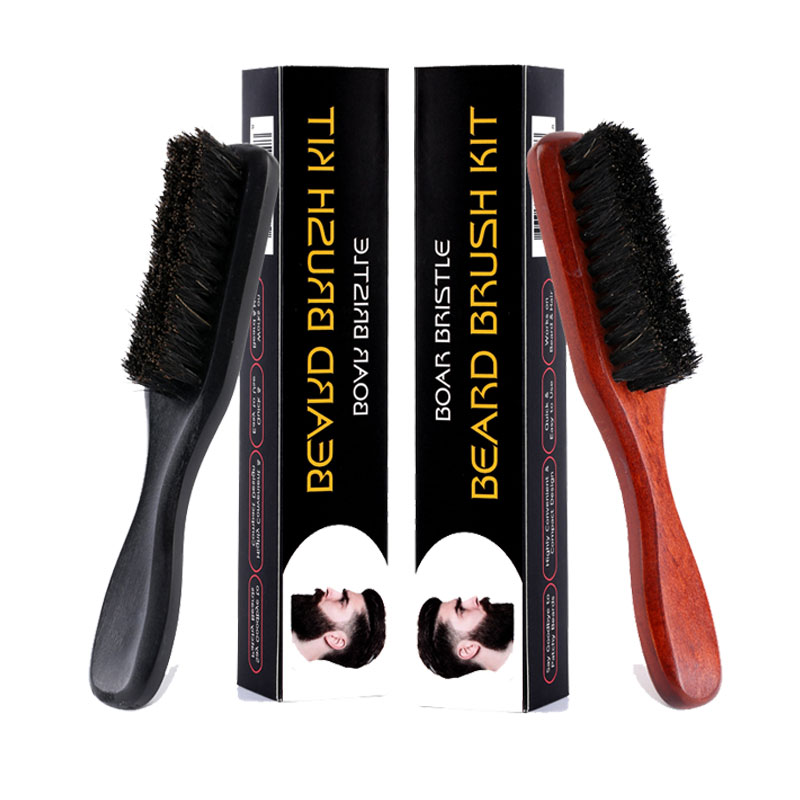 Material de cerdas de jabalí, cepillo de barba de haya, herramientas profesionales de afeitado, cepillo de afeitar para reducir el Frizz, accesorios de barbería