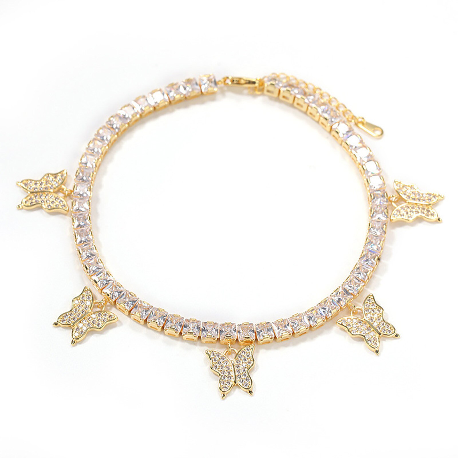 Crystal Enkelband Voor Vrouwen Foot Sieraden Zomer Strand Barefoot Armband Enkel Op Been Strap Bohemian Sieraden Accessoires L5