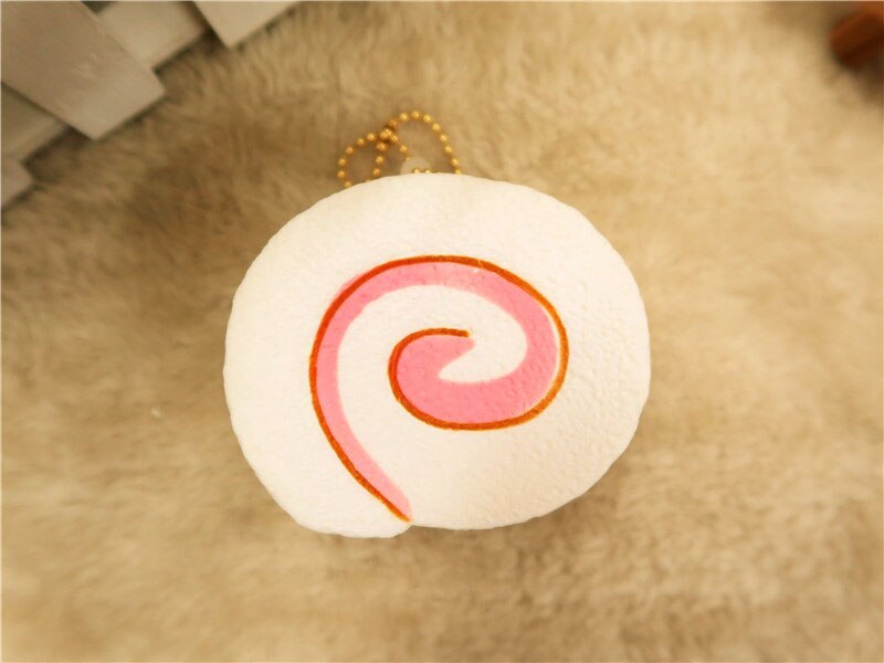 Kuutti Squishy juguete antiestrés Kawaii lindo rollo suizo pan de la torta blandita lento aumento de Jumbo Chocolate Rosa Amarillo Blanco Squishies: 7CM White