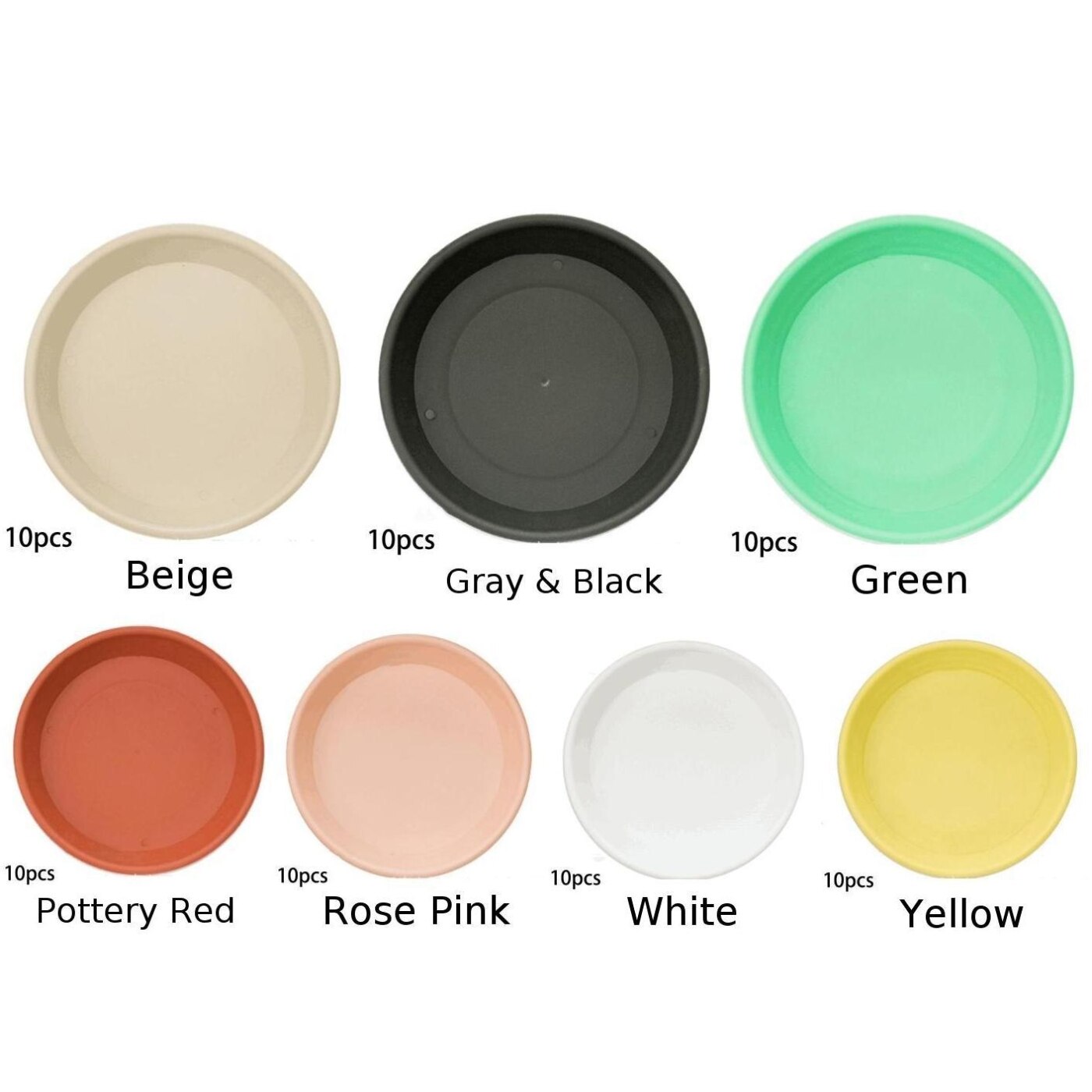 10Pcs Hydroponic Round Plant Pot Saucer Dish Water Drip Tray Drain Flower Base