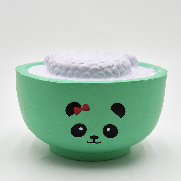 Explosie Simulatie Rijst Squishy Trage Rebound Cartoon Panda Uitdrukking Kom DIY Extrusie Speelgoed Squishy Speelgoed: green