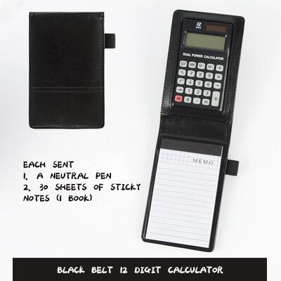 A7 Portable Work Notebook Portable Notebook With Calculator Multi-Function Notes A Variety Of Portable And Compact: B black