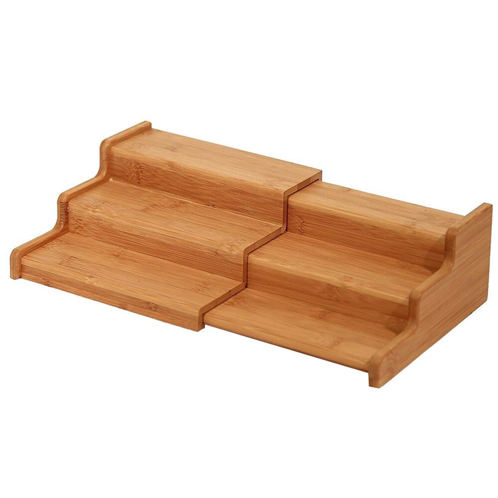 Kitchen Storage Rack Three-layers Storage Shelf Bamboo Bottle Shelf Kitchen Rack