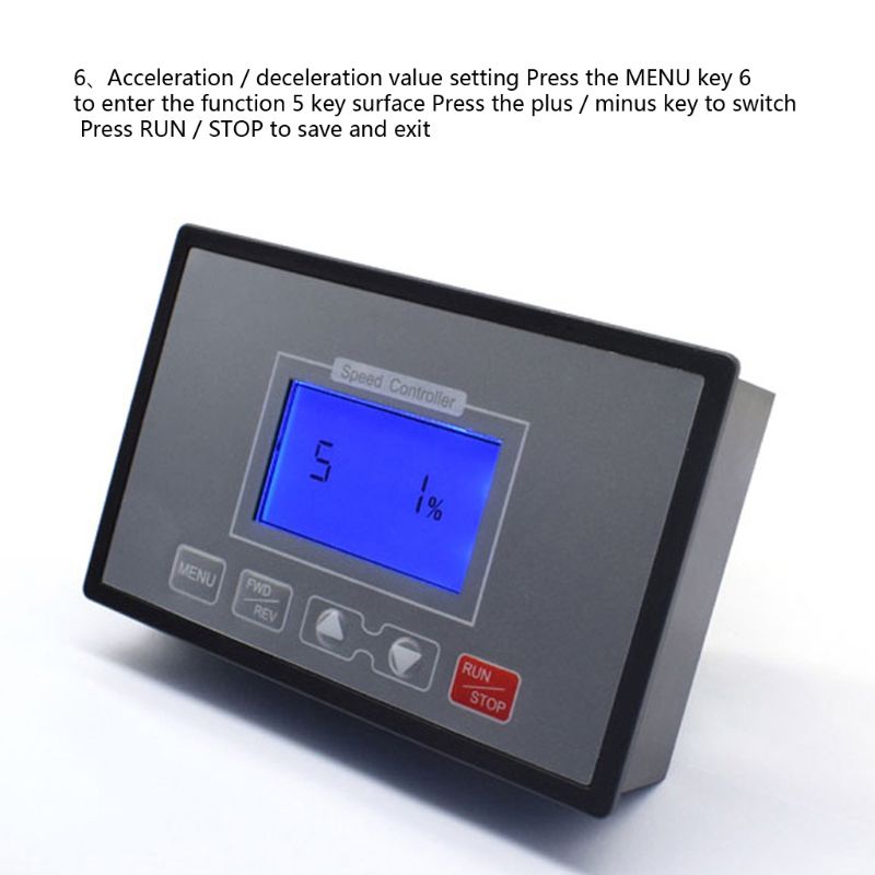 Affichage numérique intelligent LCD 0 ~ 100% réglable 60A PWM DC 10-55 V régulateur de vitesse moteur synchronisation réversible