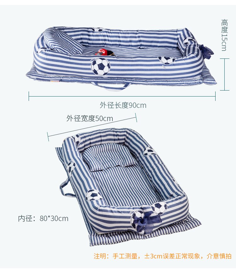 Portable Baby Bionic Bed Cotton Cradle Baby Bassinet Bumper Folding Sleep Nest for Toddler Newborn Play Mat Travel Bed