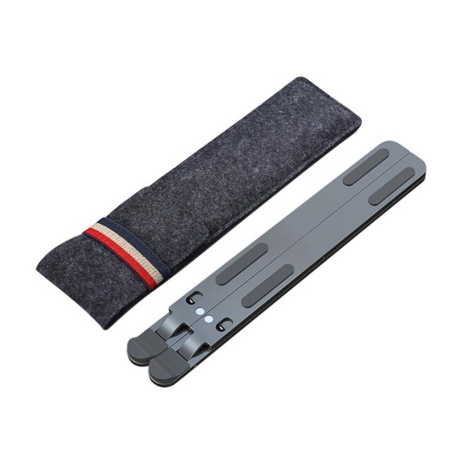 Support pour ordinateur portable pliable en aluminium réglable à 4 vitesses support pour ordinateur portable de bureau support pour ordinateur portable de 7-15 pouces Macbook Pro Air: P11 Deep Gray