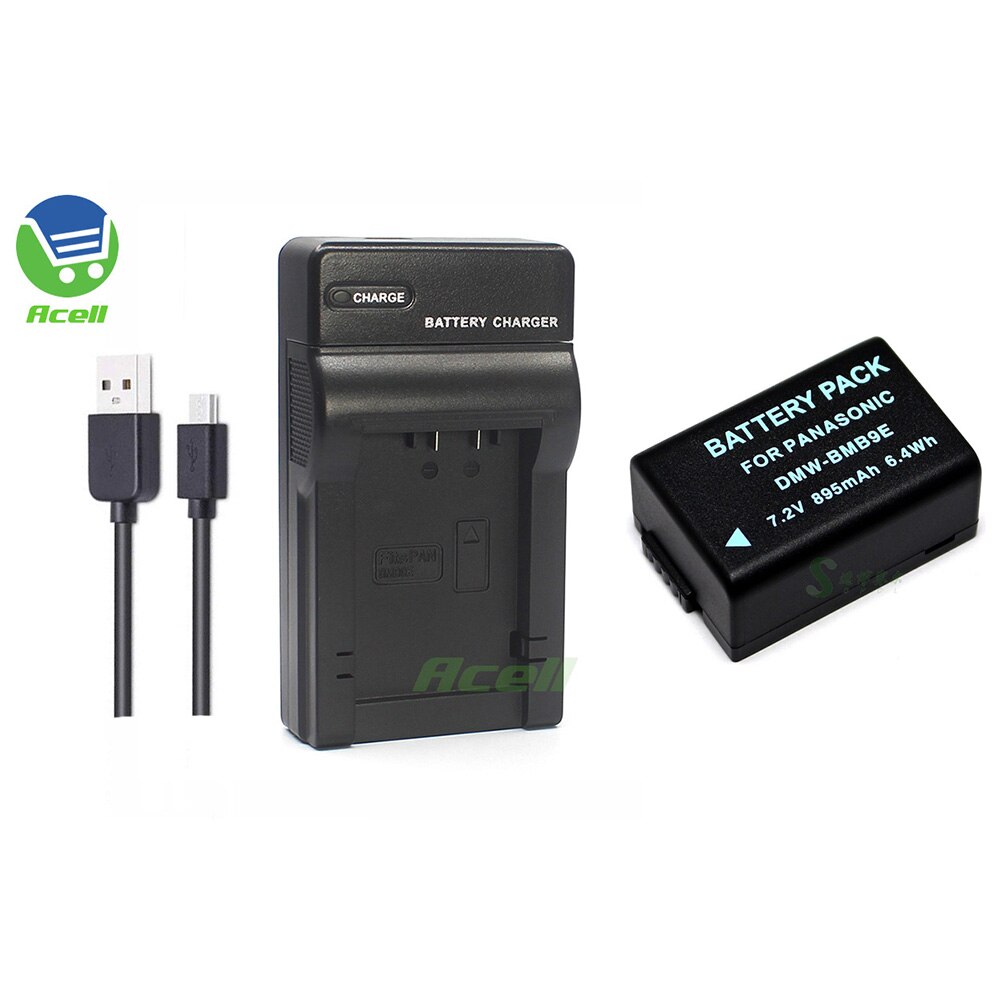 DMW-BMB9E Battery + LCD USB Dual Charger for Panasonic DC-FZ85 DC-FZ83 DC-FZ82 DC-FZ81 DC-FZ80 DMC-FZ150 Camera Replace DMW-BMB9