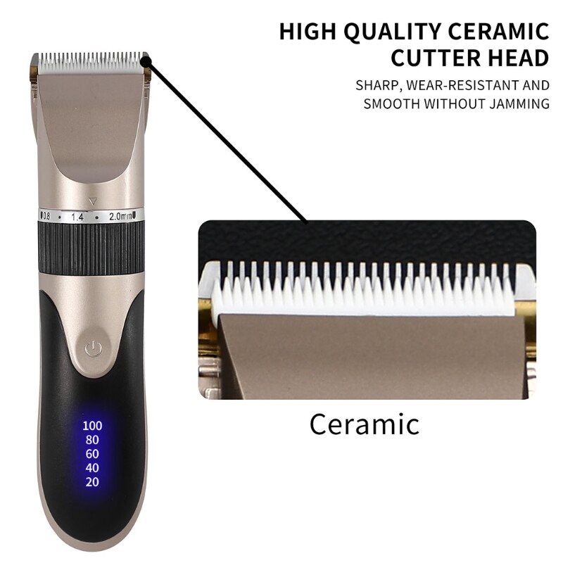 Hair Clippers Barber Shavers Machine 5-Speed Rechargeable Cordless Haircutting Tools