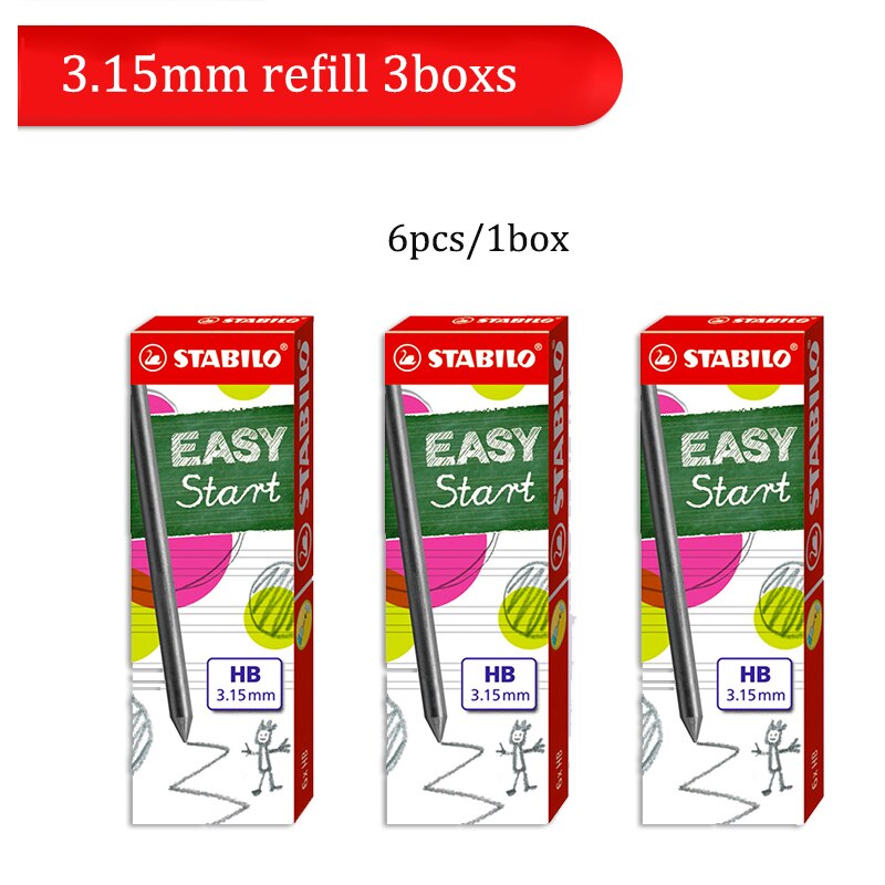 German Stabilo 468 children's correction holding pen automatic pencil 3.15mm primary school students writing constant activity p: Refill