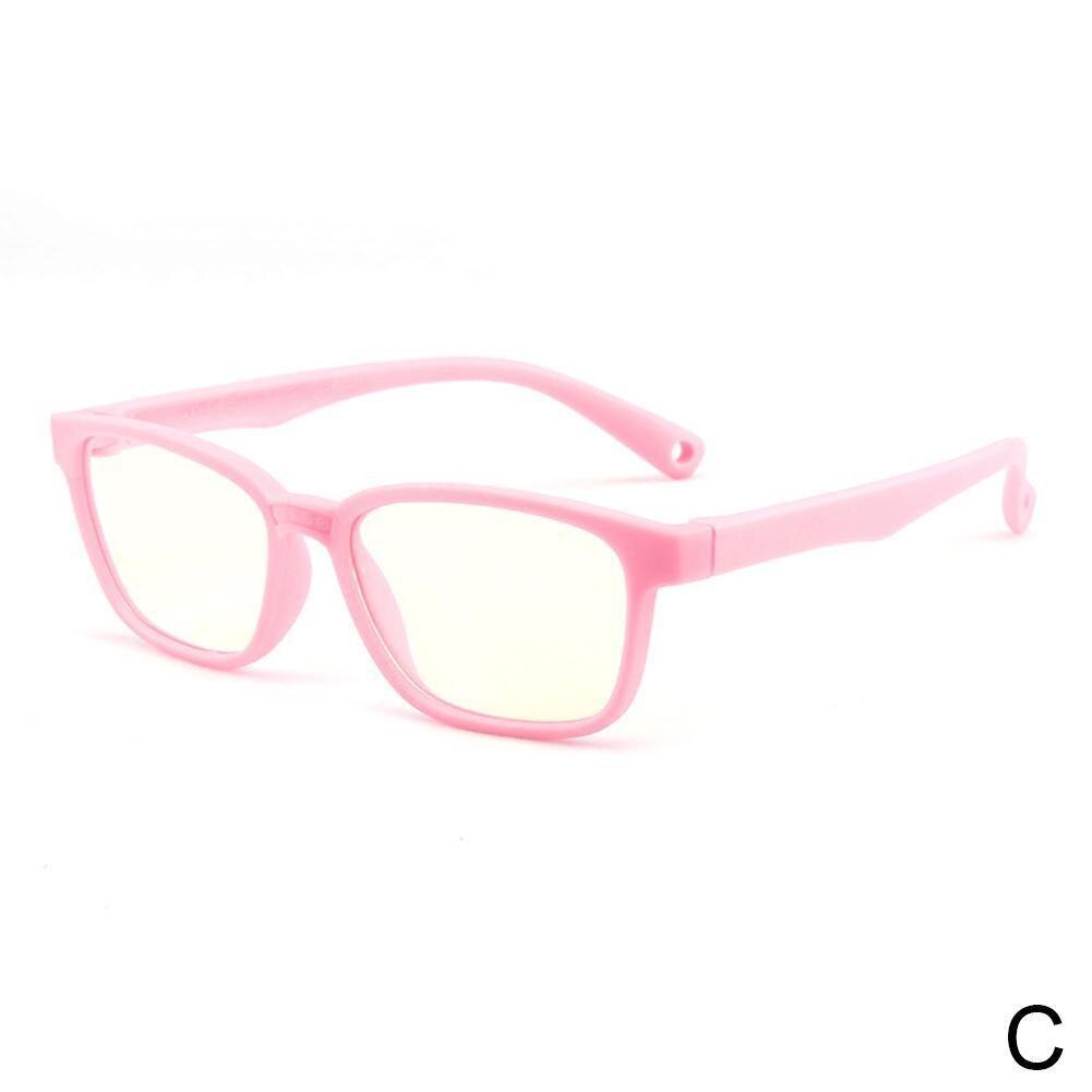 Square Blue Light Kids Glasses Optical Frame Children Girls Blocking Transparent Eyeglasses Boy Frames Anti Reflective Comp D7E2: C