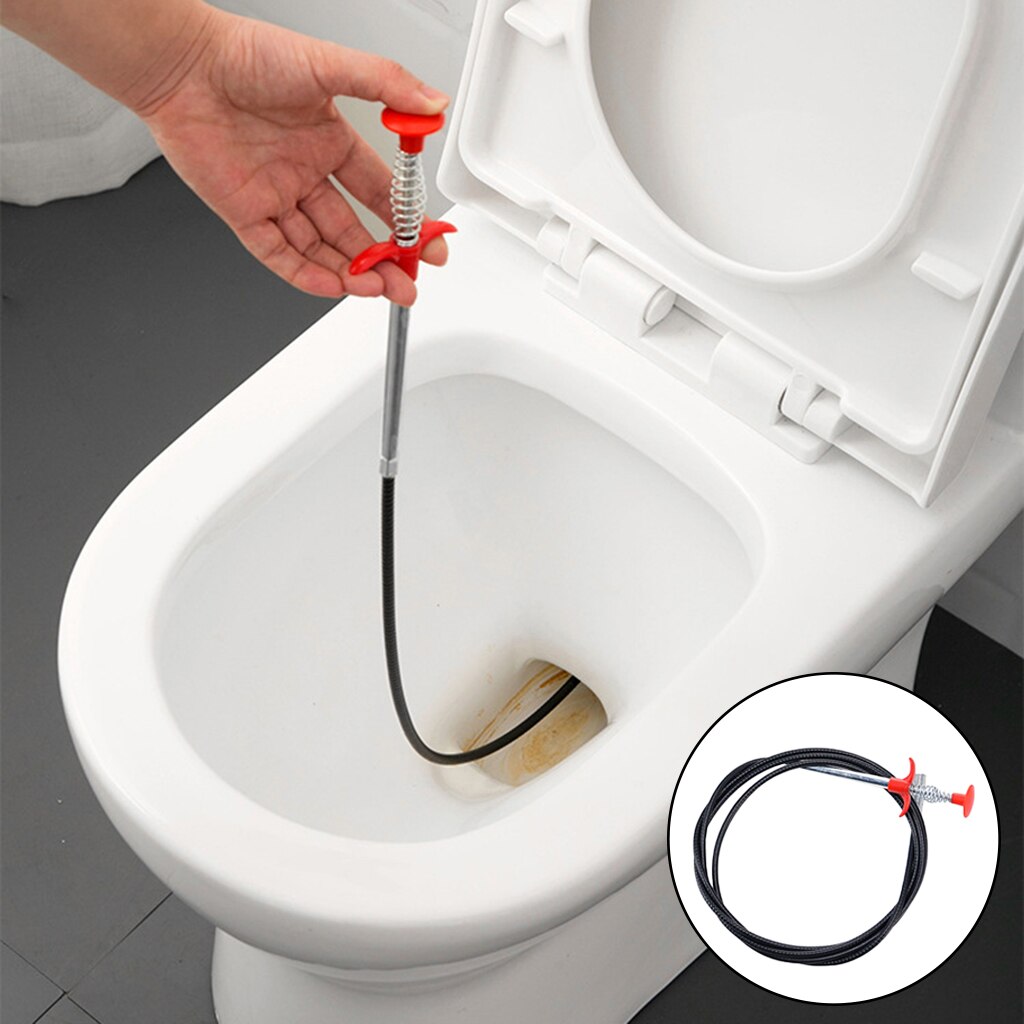 Drain Snake Clog Remover Hair Cleaning Plumbing Pipe Sewer Kitchen Tool: 200cm