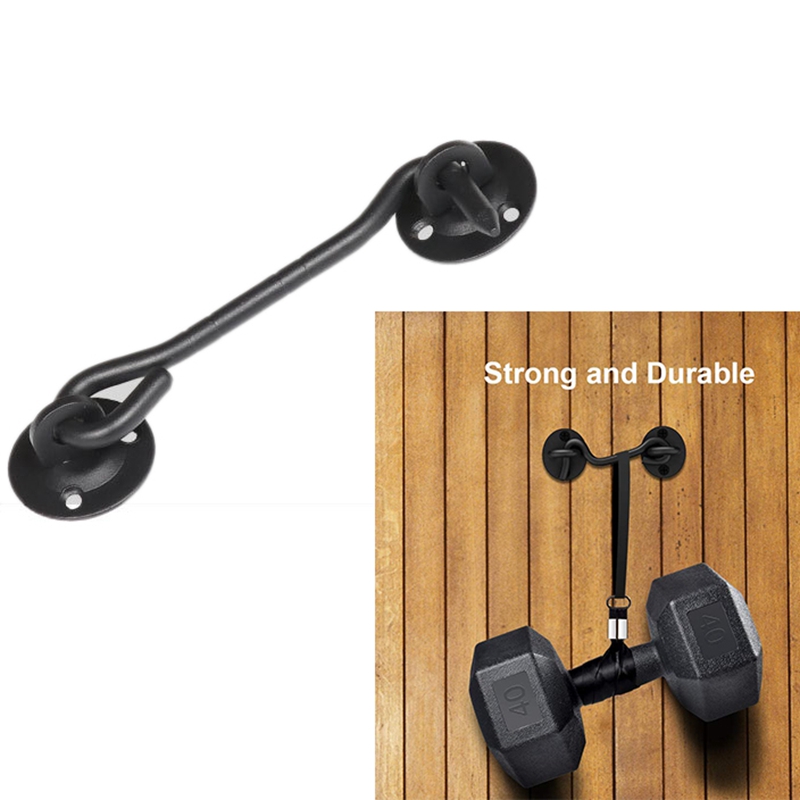 4 Stuks Zwart 4 Inch Deurklinken Klink Schuifdeuren Schuur Deur Lock Hek Poort Vergrendelingen Voor Binnendeur Kast sluiter
