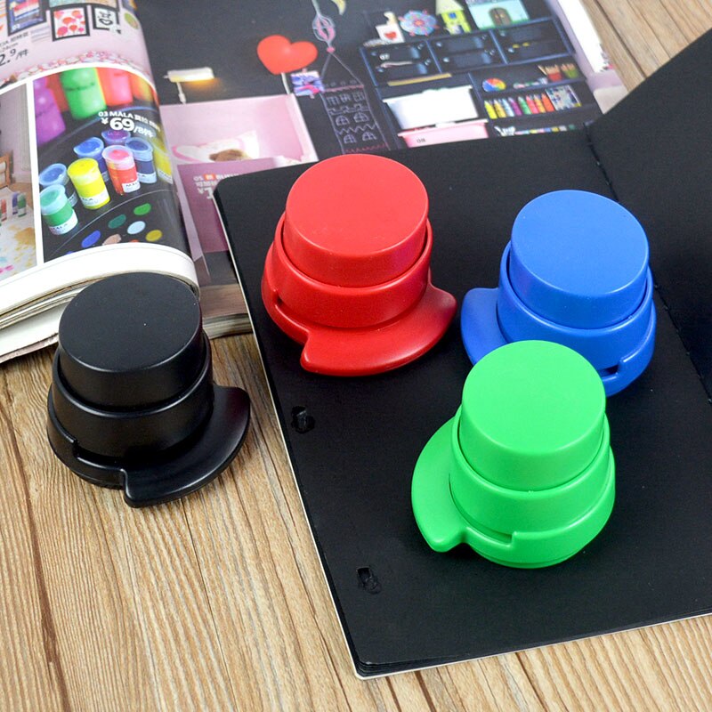 1 Pc Practical Staple Free Stapler Paper Binding Binder Stapless Stationery