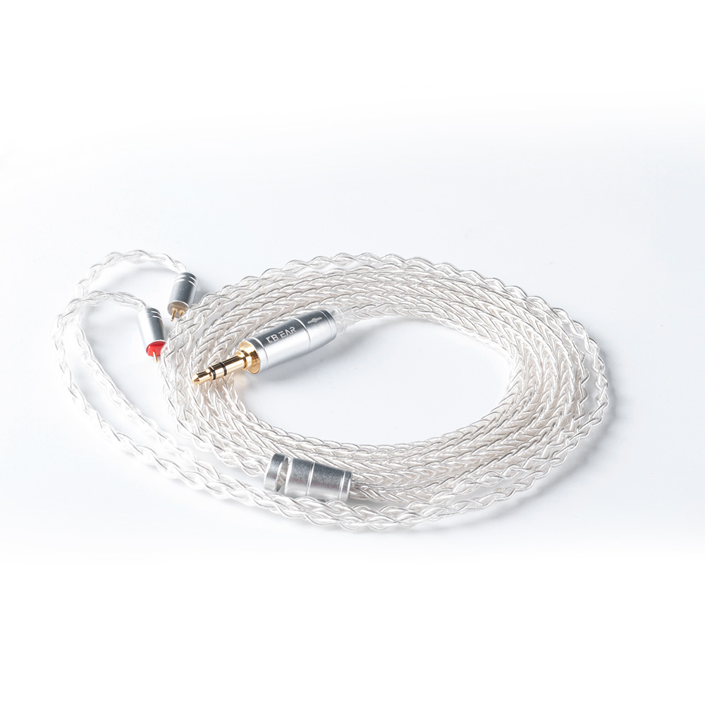 KBEAR 8 Core Upgraded Silver Wired Earphone Cable 2PIN/MMCX/QDC Gaming Headphones Earbuds Headset KBEAR KS1 KS2 TRI Meteor IEMs: Gold