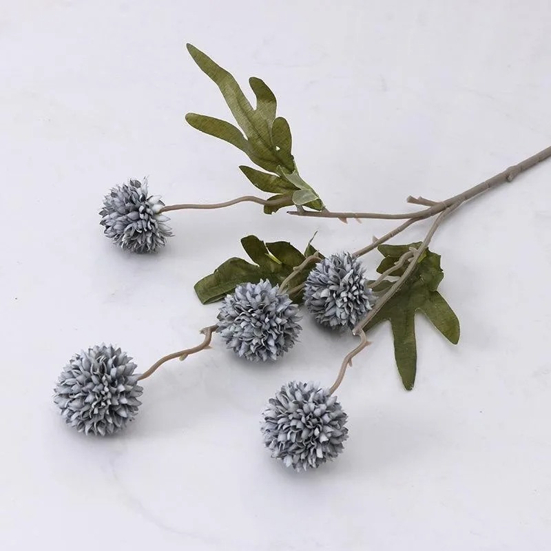 1 pçs de flores artificiais laranja com hastes mini crisântemos decoração do quarto casa diy mesa jantar centro decoração acessório: Dourado