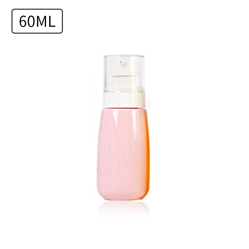 30ml/60ml 1pc genomskinliga sprayflaskor av plast bärbara reseflaskor små påfyllningsbara behållare tomma kosmetiska behållare: 60ml lotioner rosa 2