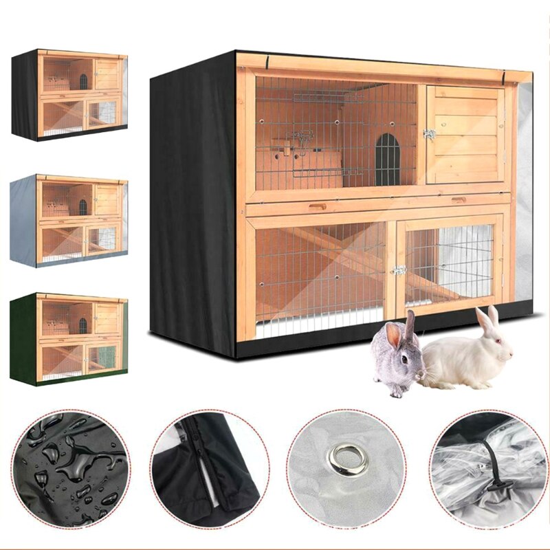 Bunny Rabbit Hutch Cover Garden Outdoor Waterproof Small Animal Crate Cover UV Resistant Heavy Duty Pets Product Cover