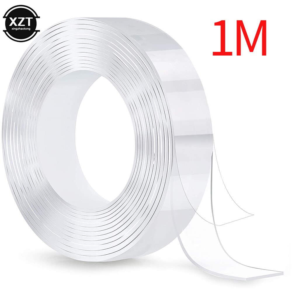 Nano – ruban adhésif magique Double face, 1M/3M/5M x 30mm, Transparent, ne laisse pas de trace, réutilisable, étanche, support pour articles ménagers: 1M