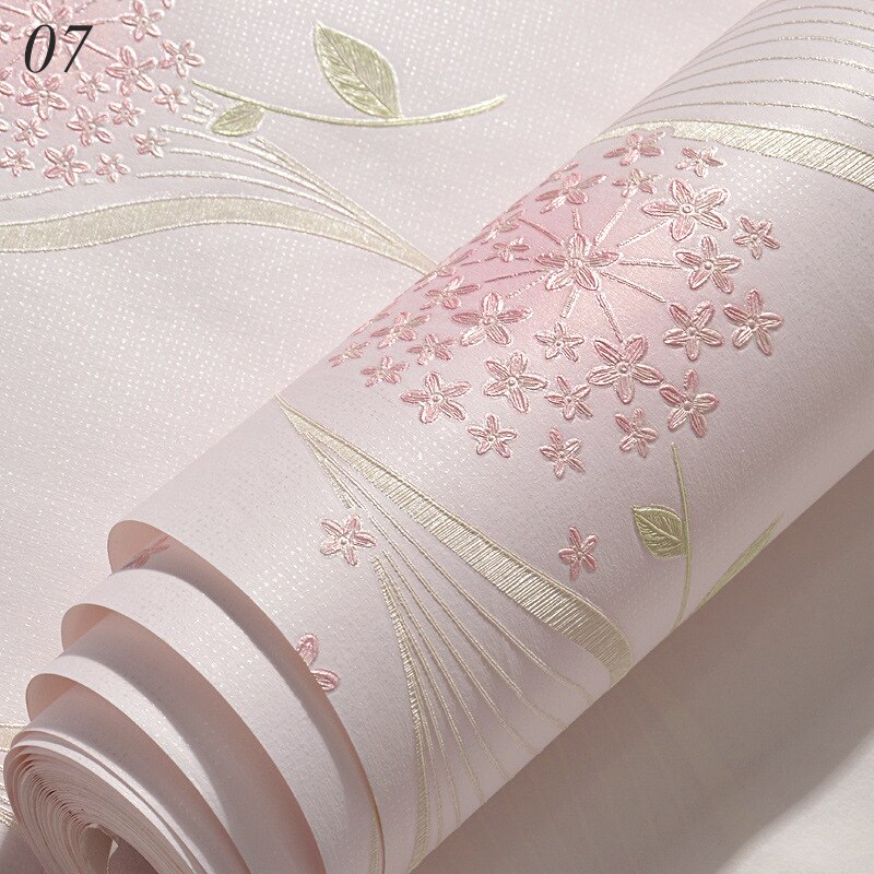 Luxury Embossed Damask Wallpaper 3D Self-adhesive Wallpaper Fine-pressed Non-woven Bedroom Living Room TV Background Wallpaper: 07