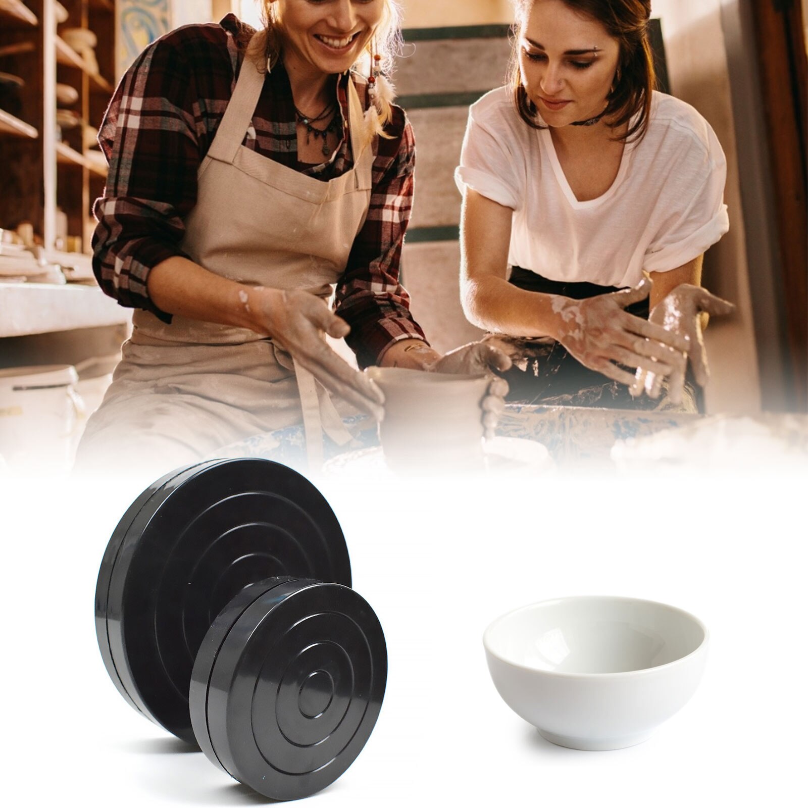 Aardewerk Wiel Draaitafel Aardewerk Draaitafel Lazy Susan Roterende Schijf Draaitafel Klei Aardewerk Sculptuur Gereedschap 11.5/18Cm