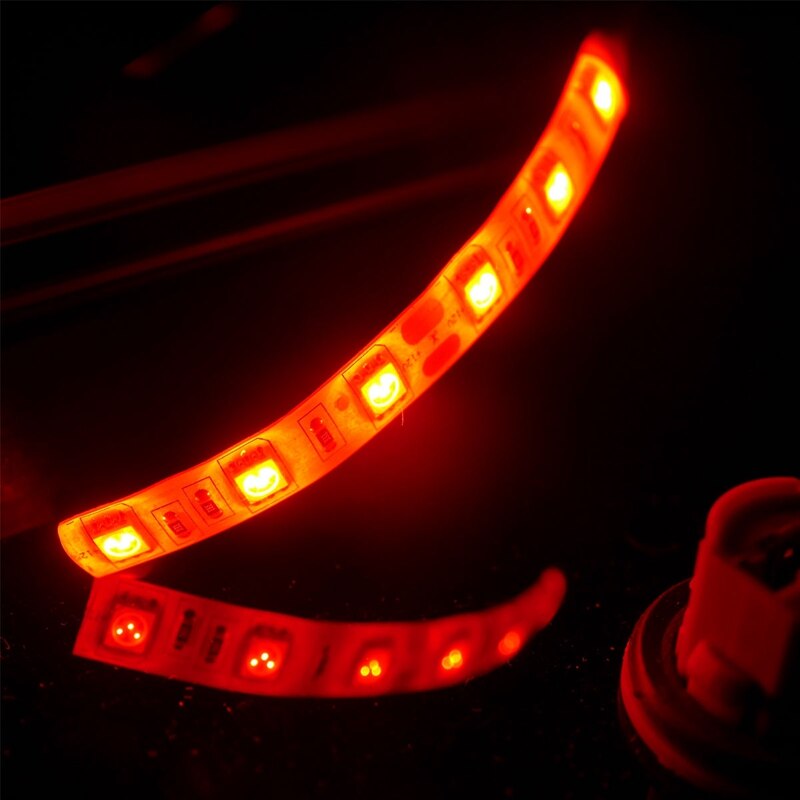 10Pcs 10Cm Waterdichte Rode 5050 Led Strip Verlichting Dc 12V Caravan Boot Auto