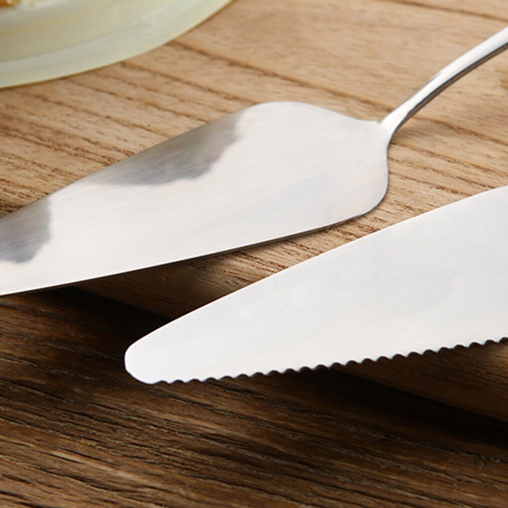 Portable 1PC Stainless Steel Serrated Edge Cake Server Blade Cutter Pie Pizza Cake Shovel Kitchen Baking Pastry Spatulas