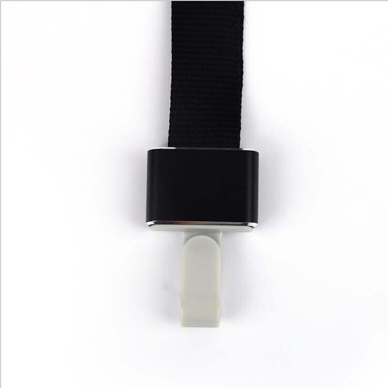 Aluminium Legering Kaarthouder Touw Werknemer Naam Id Card Cover Band Werk Certificaat Identiteit Badge Id Case Touw: black