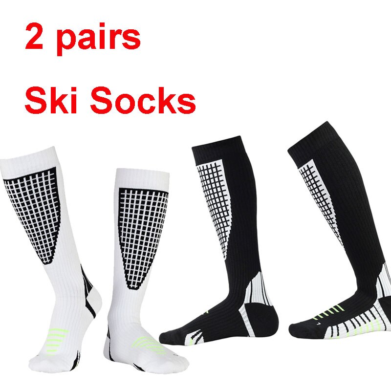 Calcetines de esquí 4 pares gruesos calcetines deportivos de invierno para hombres y mujeres impermeables largos calientes transpirables al aire libre esquí snowboard calcetines térmicos: B2(2 Pairs) / L / XL