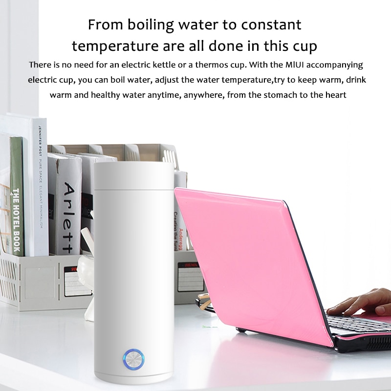 Portable Electric Kettles 400ml Thermal Cup Make Tea Coffee Travel Boil Water Keep Warm Smart Kettle Kitchen Appliances