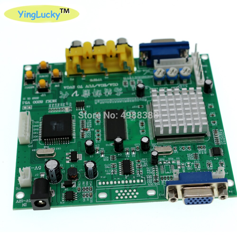 2pcs Arcade Game RGB TO VGA Converter PCB hd Arcade CGA to VGA Convertor one VGA output for LCD monitor machine