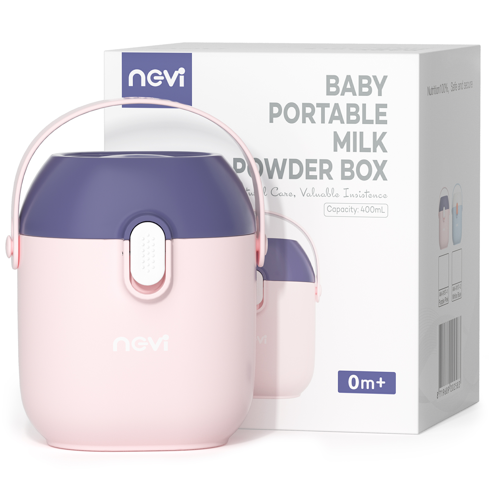 NCVI Baby Formula Dispenser with Scoop,16oz Milk Powder Dispenser Container Food Storage, Candy Fruit Box, Snack Containers, for