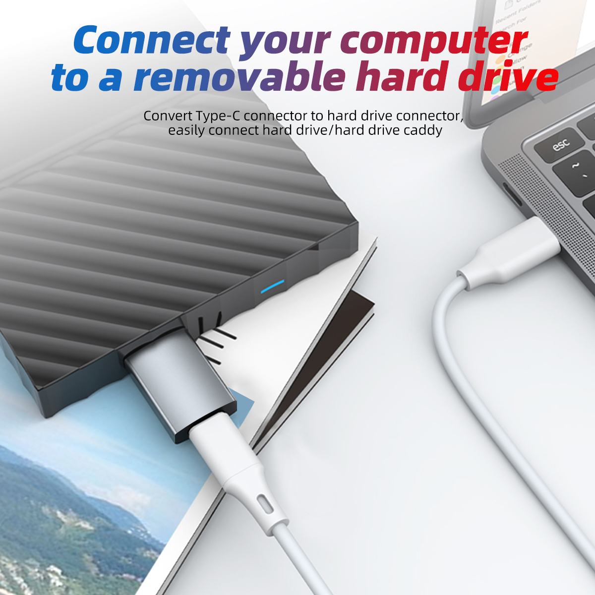 Anmone Micro B USB C 3.0 Stecker auf Typ C Buchse Adapter Typ-C USB3.0 Micro B Stecker für externe Festplatte Festplatte HDD Kabel