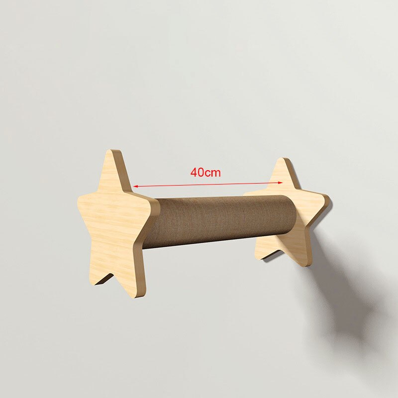 Cat Climbing Frame Solid Wood Cat Tree Wall-mounted Playing Jumping Platform Ladder Cat Litter Toys Scratching Post Pet Supplies: 9