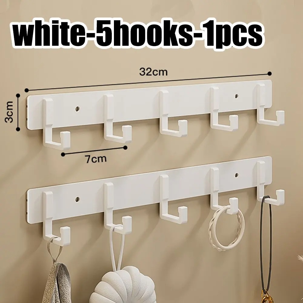 Perchero sin perforaciones, gancho de pared adhesivo, colgador de ropa de pared, ganchos colgantes, Mural de ganchillo, accesorios de baño, Hardware: Azul